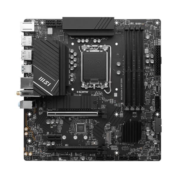 MSI Pro B760M-A WIFI DDR4 Intel Motherboard Supports Intel 12th , 13th & 14th Gen Processors
