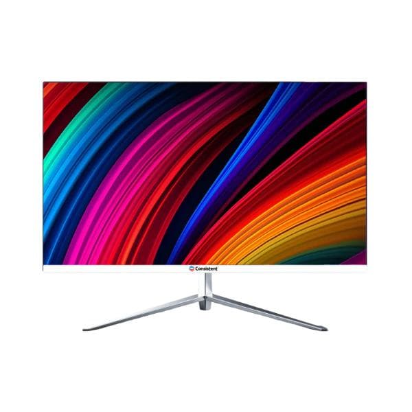 Consistent 2200 LED Monitor 21.5" inch (54.6 cm) Wide Display 1920 x 1080 Pixels Full HD HDMI, Framless (White) 3 Years Warranty