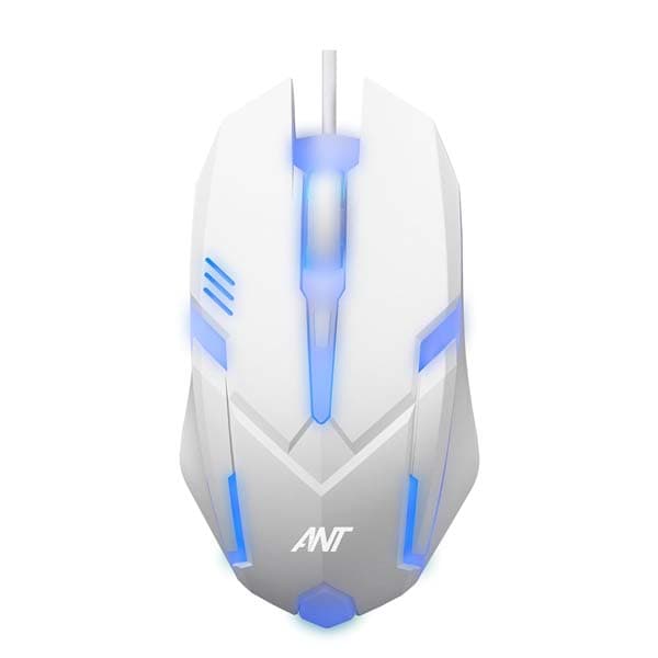 Ant GM46 Wired Optical Gaming Mouse (White)