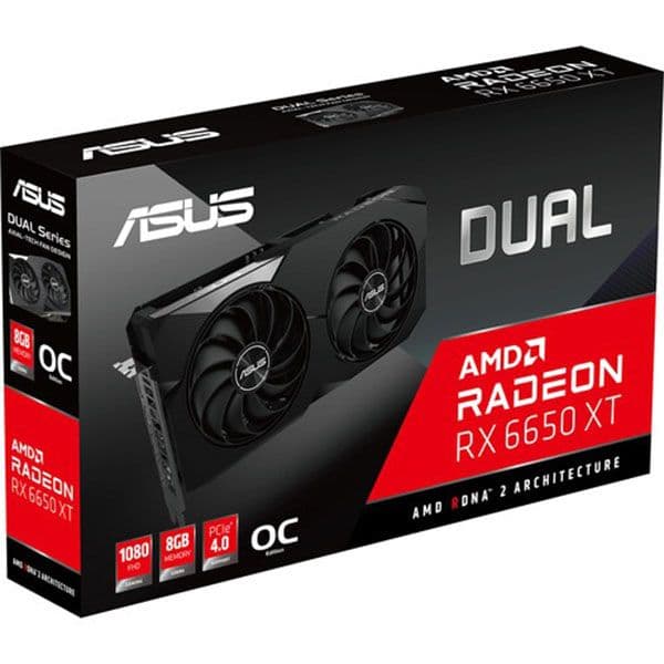 Asus Dual RX 6650 XT OC 8GB Gaming Graphics Card - 5