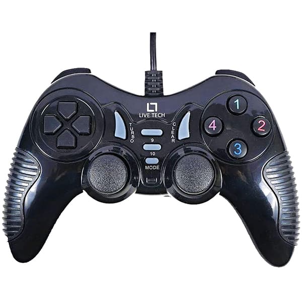 Live Tech GP01 Turbo Double Vibration Motor USB Wired Gamepad - Black - 1