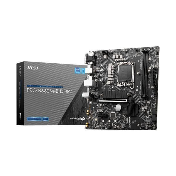 MSI PRO B660M-B DDR4 Intel Motherboard Supports Intel 12th , 13th & 14th Gen Processors - 1