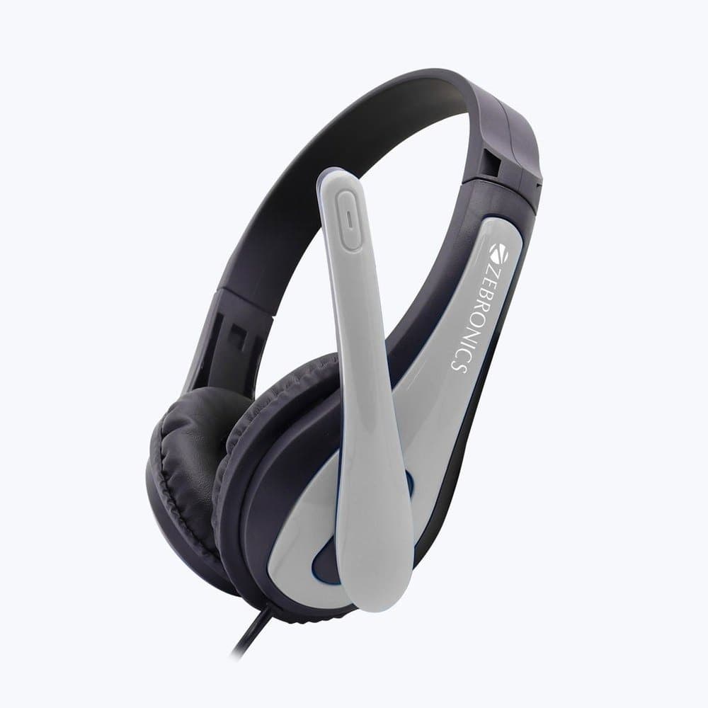 Zebronics Colt Headphone with Mic (White and Black) - 1