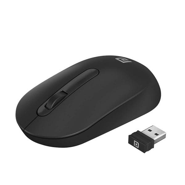 Portronics Toad 13 Wireless Mouse, 2.4 Ghz Connectivity with USB Nano Dongle, 1200 DPI Optical Tracking, Ambidextrous, Compatible with Laptop, Mac, PC (Black)