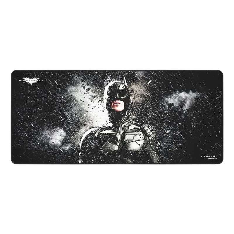 Cybeart | Batman - The Dark Knight Rises Gaming Desk Mat (XXL - 900x400x4mm) | Waterproof, Never Slip Base, Stitched Edges, Esports Grade